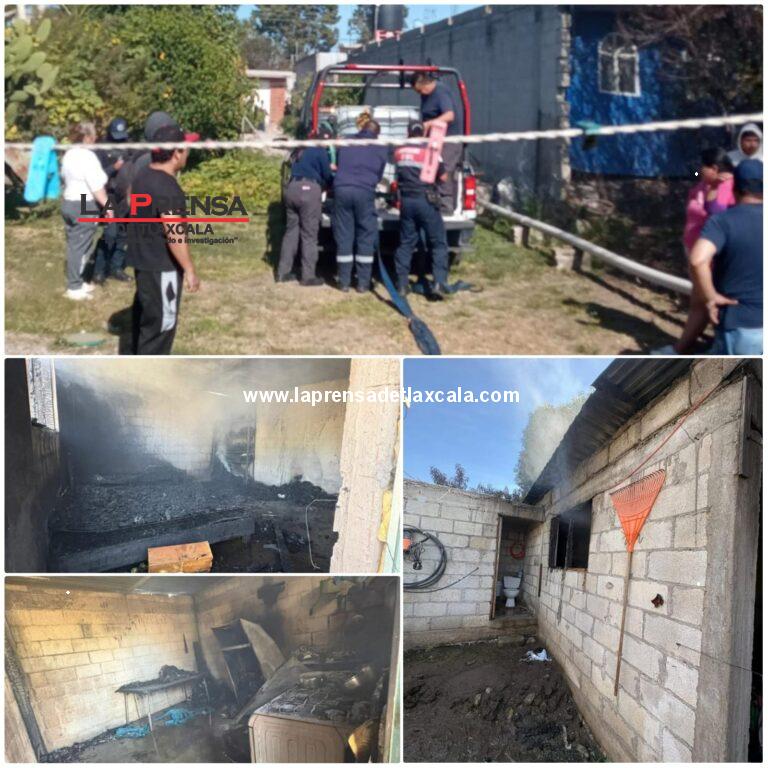 Saldo blanco tras incendio en Apizaco.