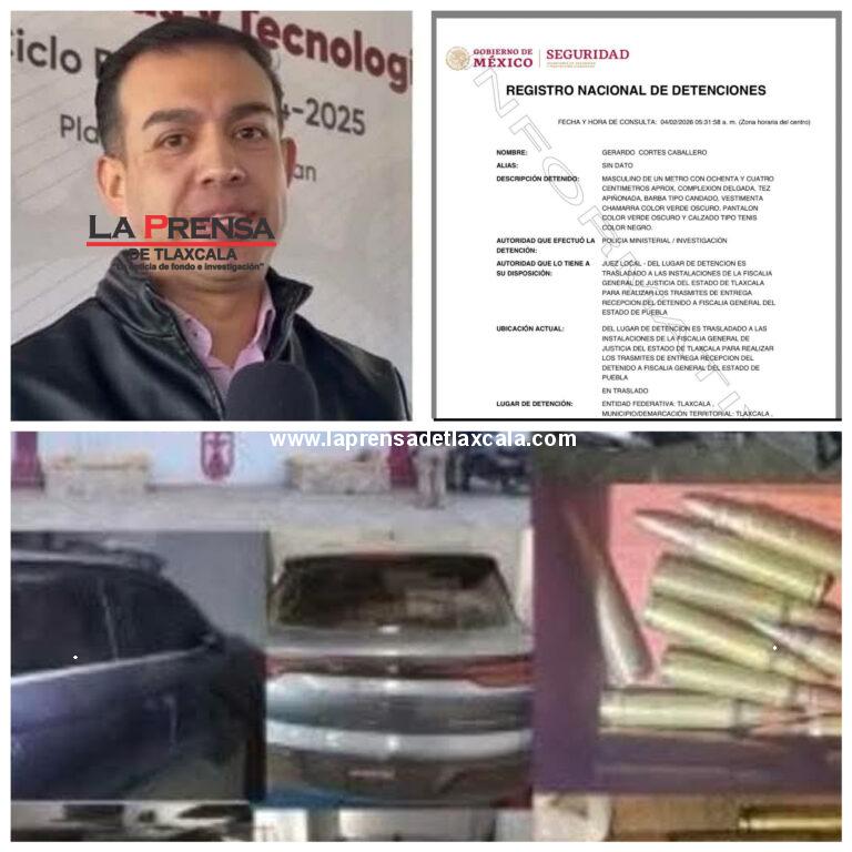 Capturan en Tlaxcala a Gerardo Cortés, exedil prófugo de Cuautempan, Puebla