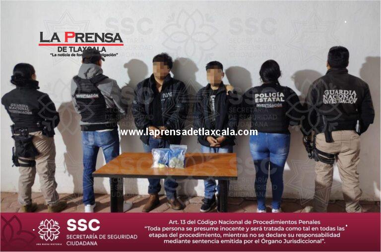 Detiene SSC y GN a dos sujetos en posesión de narcóticos.