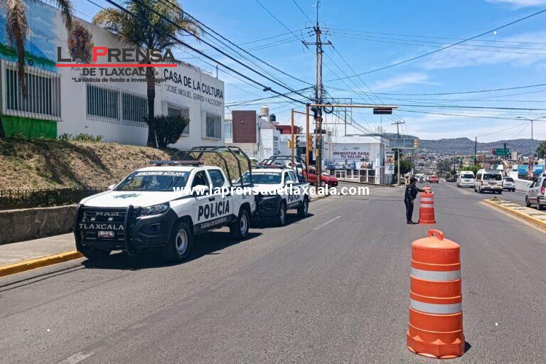 Policía municipal de Tlaxcala reforzó operativo cero tolerancia para garantizar la seguridad ciudadana.