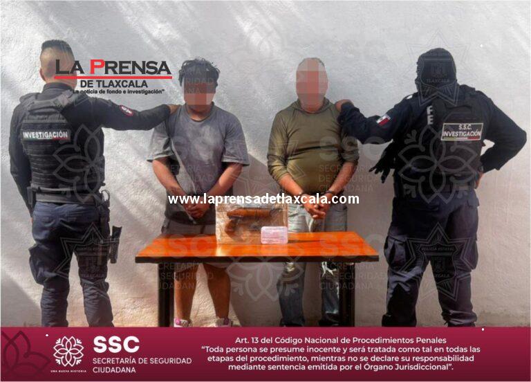 SSC detiene a dos por portar arma ilegal en Panotla.