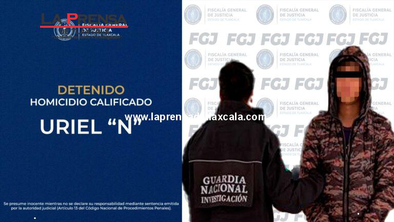 Aprehende FGJE a hombre por homicidio calificado ocurrido en Apizaco