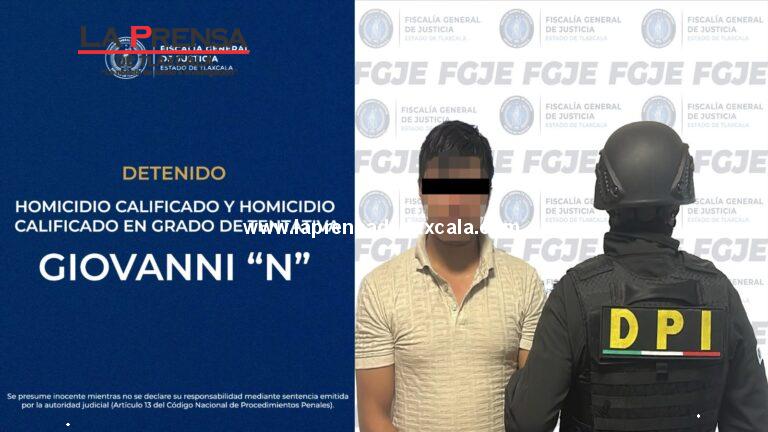 Cae presunto homicida de Cuapiaxtla: FGJE lo detiene en Yauhquemehcan.