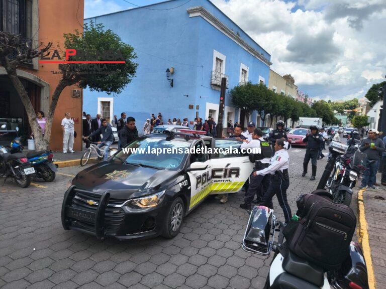 Detienen a hombre tras un presunto intento de robo con una réplica de arma de fuego en Tlaxcala.
