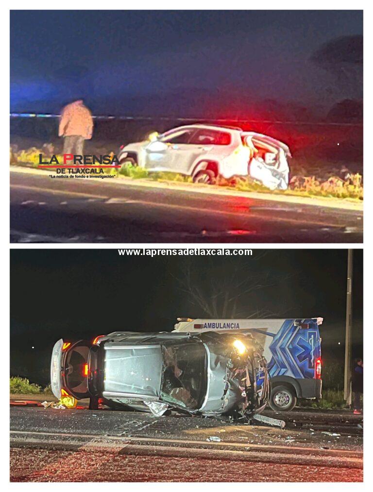 Accidente en la México-Veracruz deja dos lesionados a la altura de Nanacamilpa.