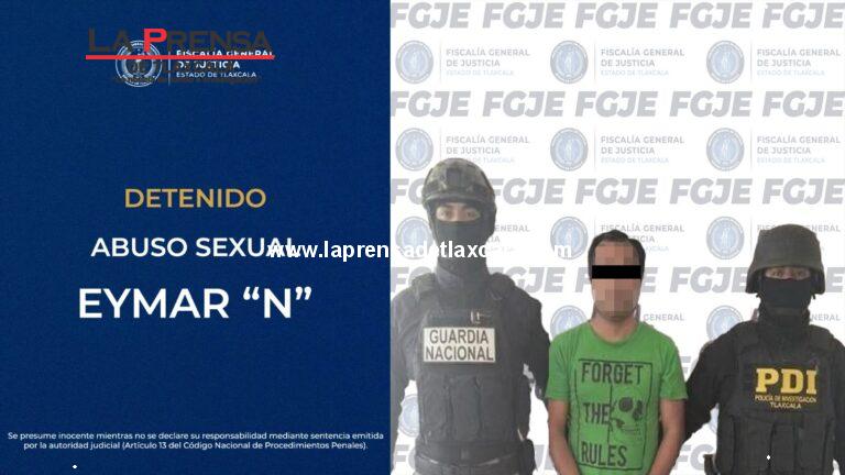 FGJE detiene a un hombre por presunto delito de abuso sexual.