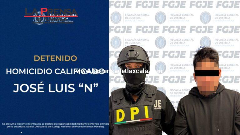 ¡Lo buscaban en Tlaxcala y lo encontraron en Edomex! Aprehende FGJE a José Luis N. por homicidio.