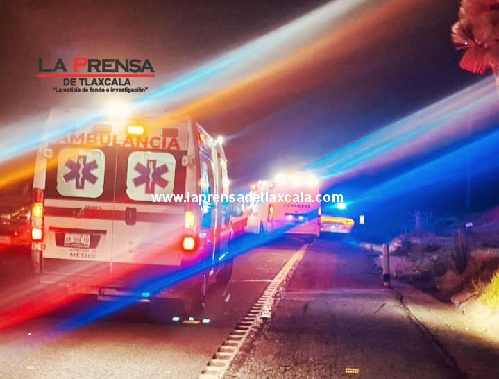 Muere hombre tras choque en carretera Apizaco-Calpulalpan, en Hueyotlipan.