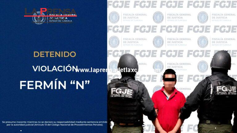Aprehende FGJE a hombre por violación de una adolescente en Nativitas.