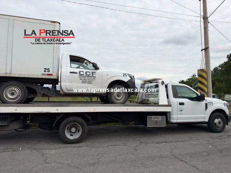 Policía municipal de Huamantla recupera camioneta con reporte de robo en Tamaulipas.